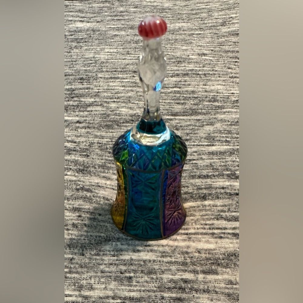 Vintage Hand Painted MURANO Glass Venezia Bell 4.8" tall x 2.1" in diameter - Picture 2 of 8